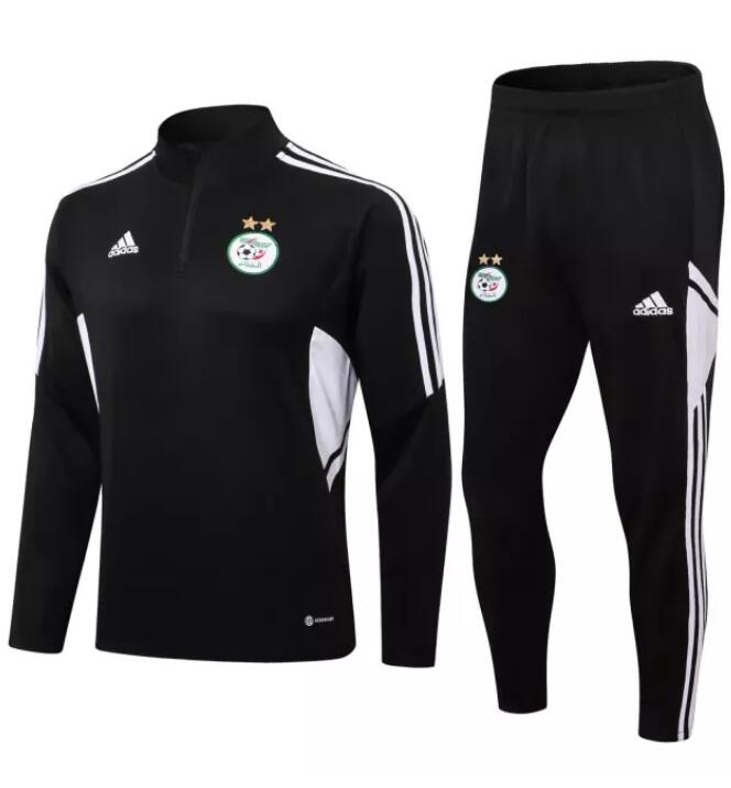 2021/22 Algeria Black Training Kits Sweatshirt with Pants